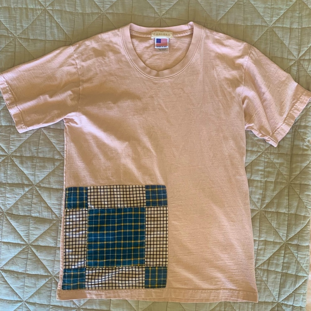 Carleen Quilt Patch Tee in Pink